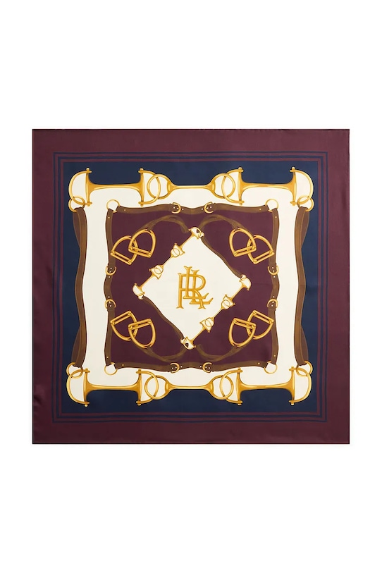Lauren Ralph Lauren apaszka jedwabna 454P09802 bordowy SS26