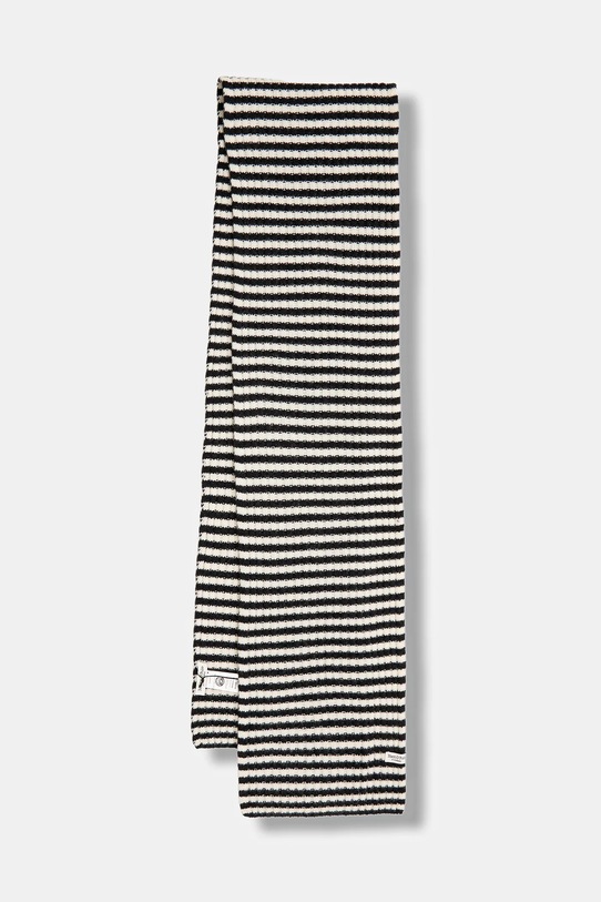 Marc O'Polo szalik wełniany dzianina granatowy 600605402123