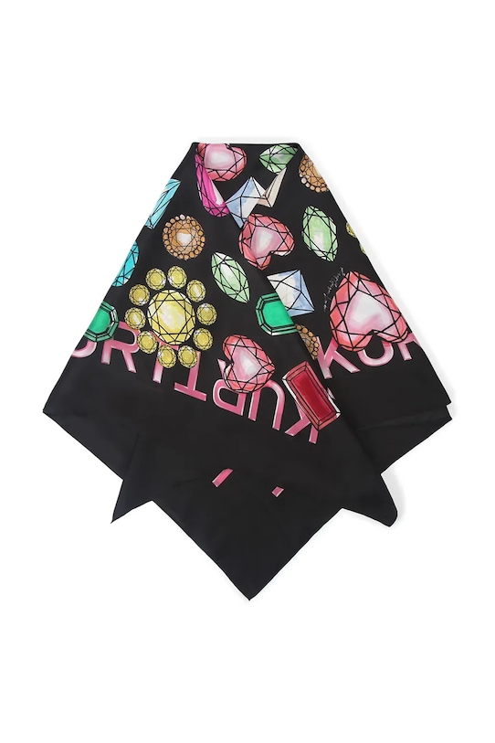 Kurt Geiger London chusta jedwabna tkanina czarny 2098553469