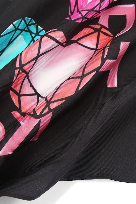 Akcesoria Kurt Geiger London chusta jedwabna 2098553469 czarny