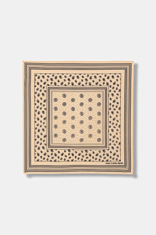 Marc O'Polo apaszka bawełniana wzorzyste pomarańczowy 5000007570