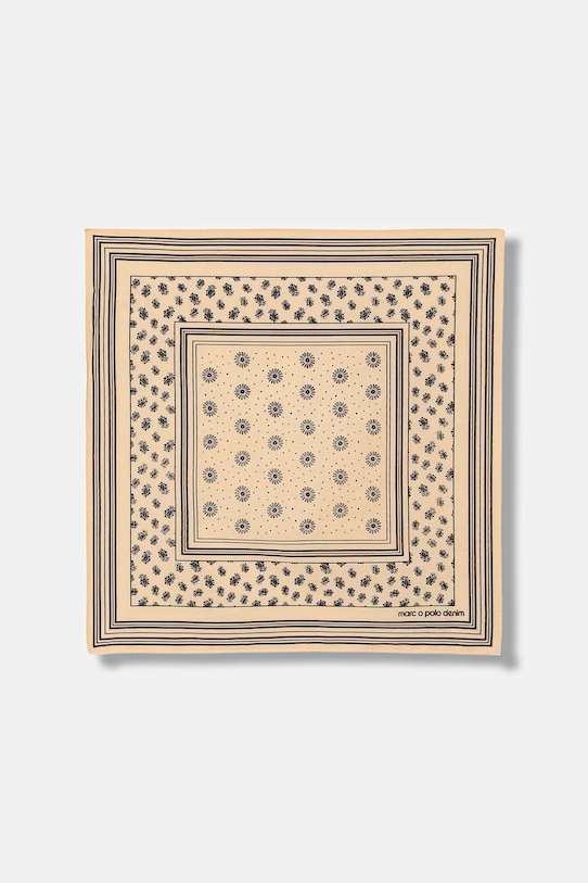 Marc O'Polo apaszka bawełniana wzorzyste pomarańczowy 5000007570