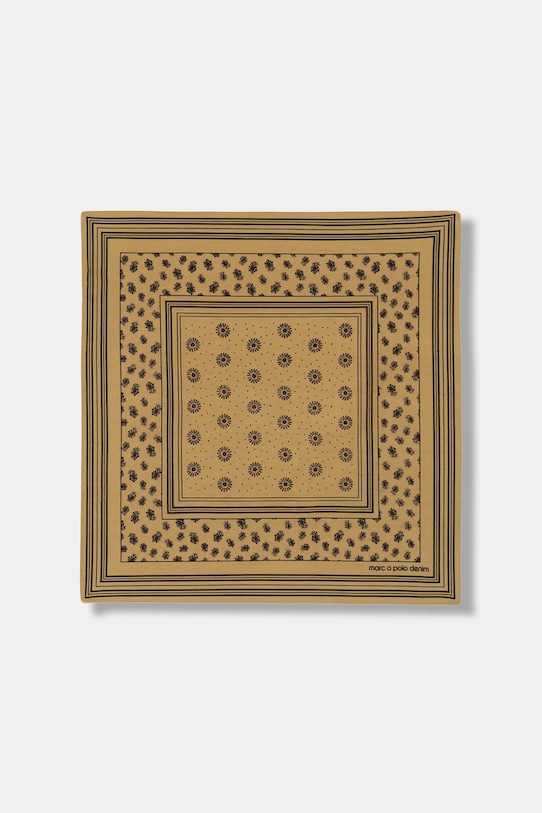 Marc O'Polo apaszka bawełniana wzorzyste beżowy 5000007570