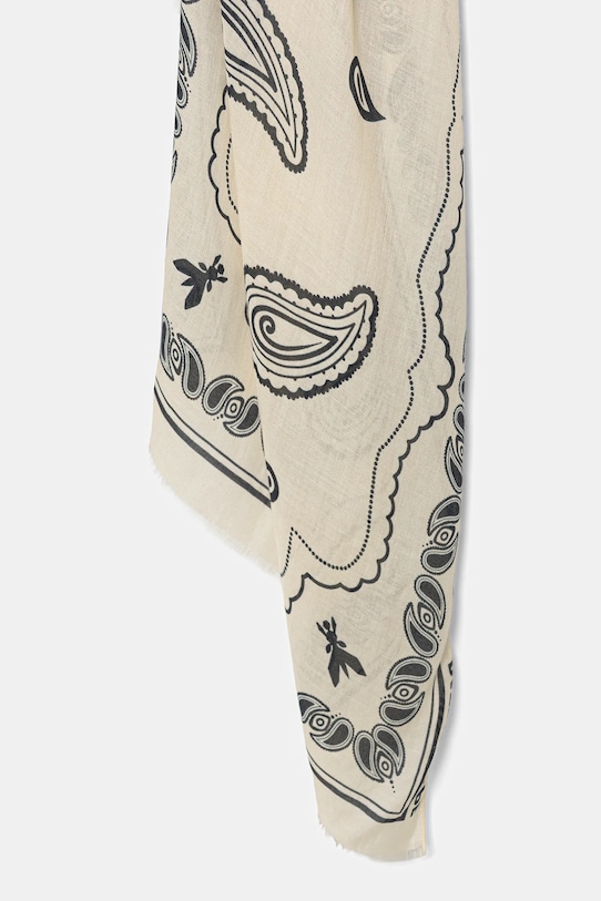 Akcesoria Patrizia Pepe szal z dodatkiem jedwabiu 8F0126.A706 beżowy