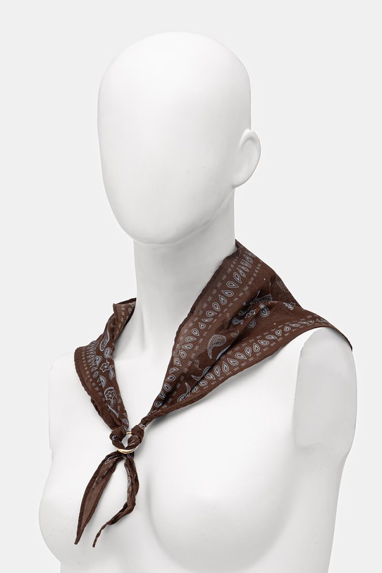 Pedro del Hierro apaszka bawełniana brązowy 4963272