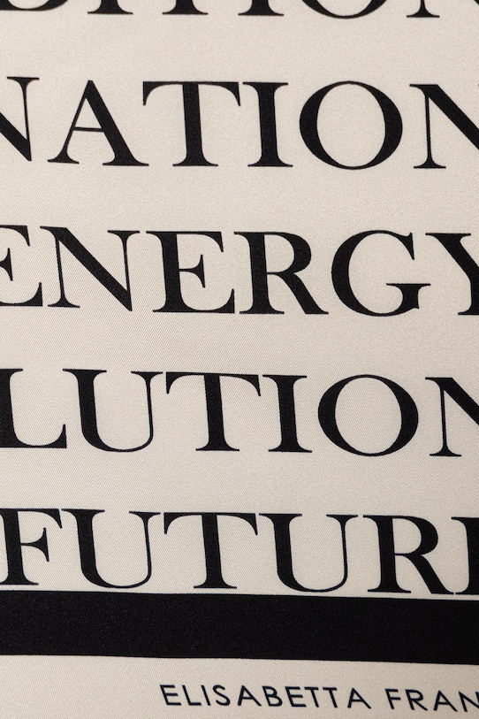 Elisabetta Franchi apaszka damska jedwabna FO19F61E2 beżowy SS26