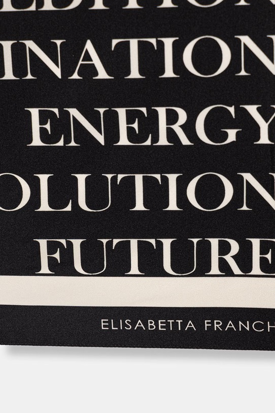 Elisabetta Franchi apaszka damska jedwabna FO19F61E2 czarny SS26