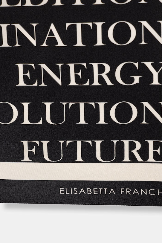 Elisabetta Franchi apaszka damska jedwabna FO19F61E2 czarny SS26