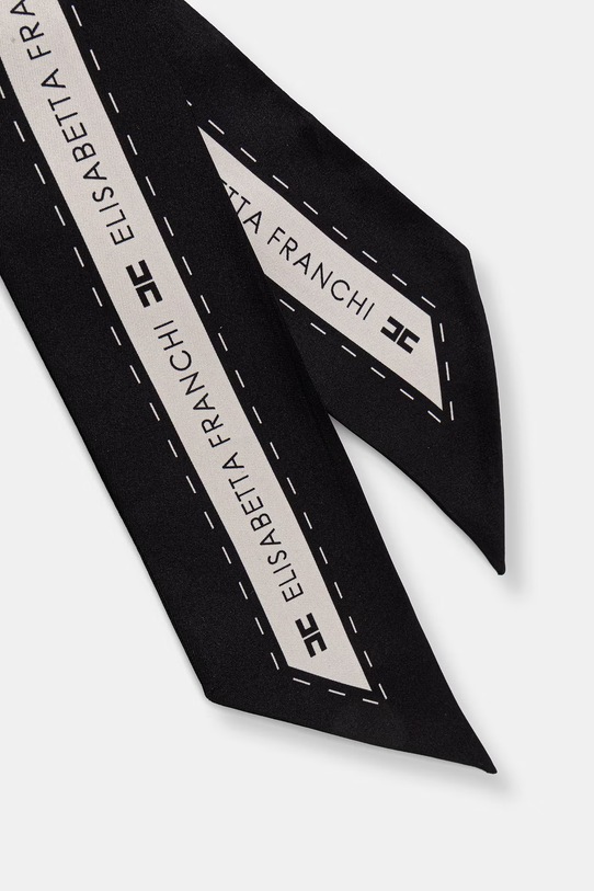 Elisabetta Franchi apaszka jedwabna FO25F61E2 czarny SS26