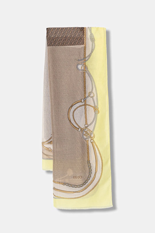 Liu Jo szal tkanina żółty 2A6052.T2745