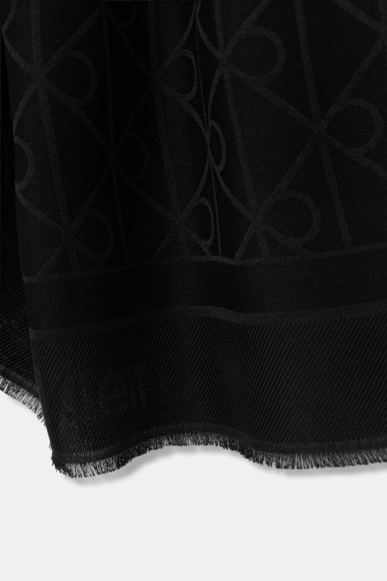 Calvin Klein šál dámsky z modalu LV04F8096G čierna SS26