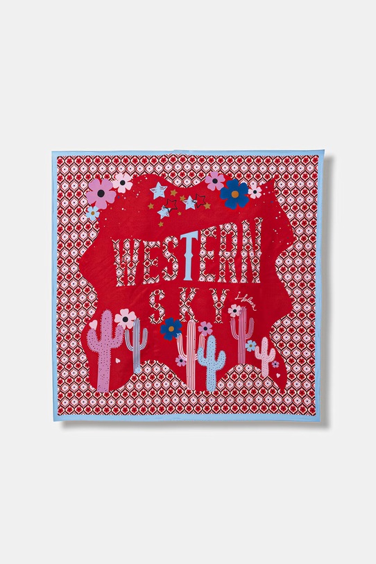 IBlues apaszka jedwabna ALARE tkanina czerwony 2617541011200