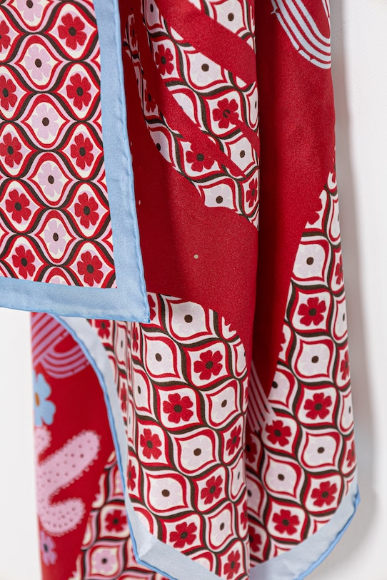 Akcesoria IBlues apaszka jedwabna ALARE 2617541011200 czerwony