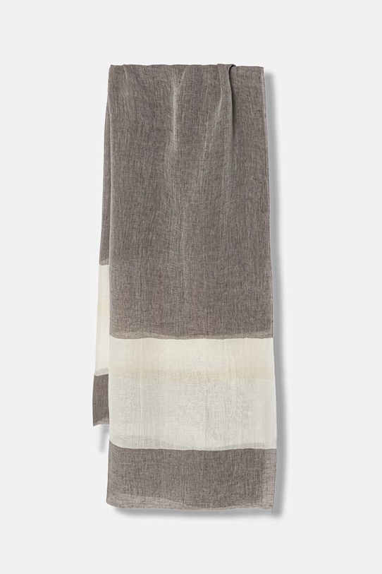 Marella szal z dodatkiem lnu MLATAMBUTO tkanina brązowy 2613541047200