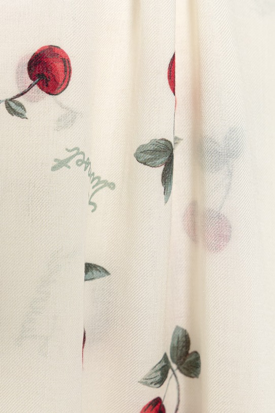 Akcesoria Twinset szal damski z dodatkiem wełny 261TO5520 beżowy