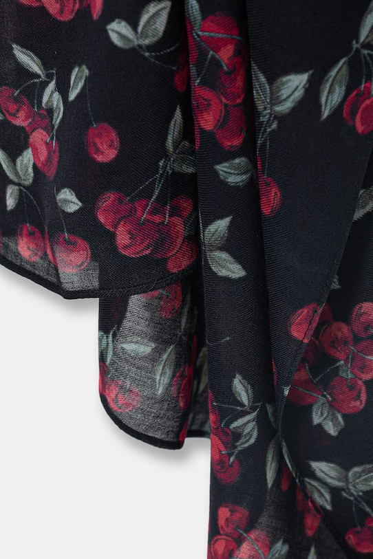 Akcesoria Twinset szal damski z dodatkiem wełny 261TO5520 granatowy