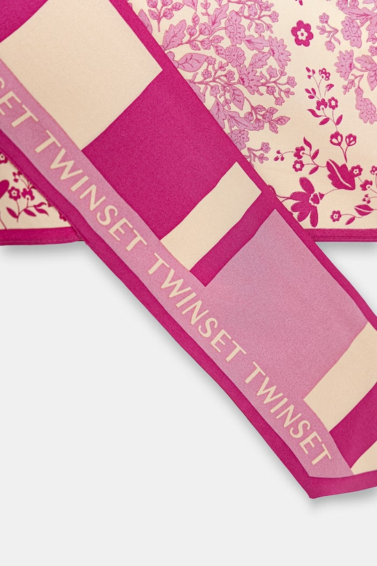 Twinset Φουλάρι γυναικείο μετάξι 261TO5150 ροζ SS26