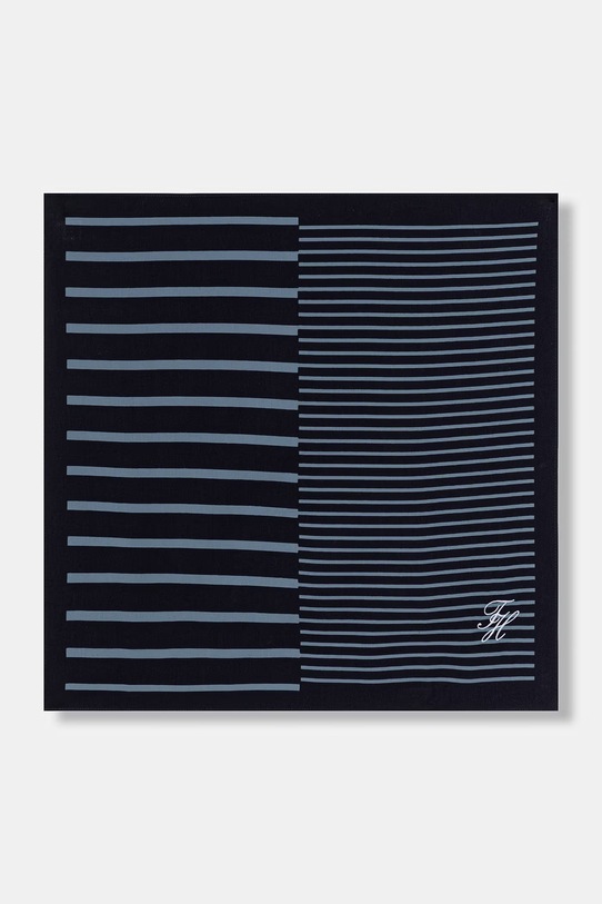 Tommy Hilfiger šatka dámska bavlnená tmavomodrá AW0AW18342