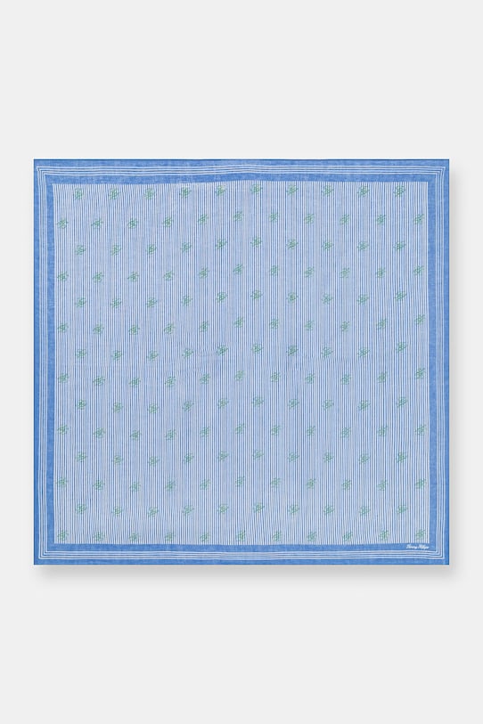 Tommy Hilfiger sciarpa da donna in lino SUMMER blu AW0AW18346