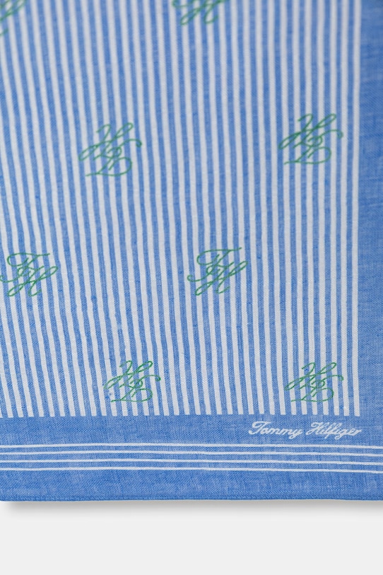 Tommy Hilfiger sciarpa da donna in lino SUMMER AW0AW18346 blu SS26