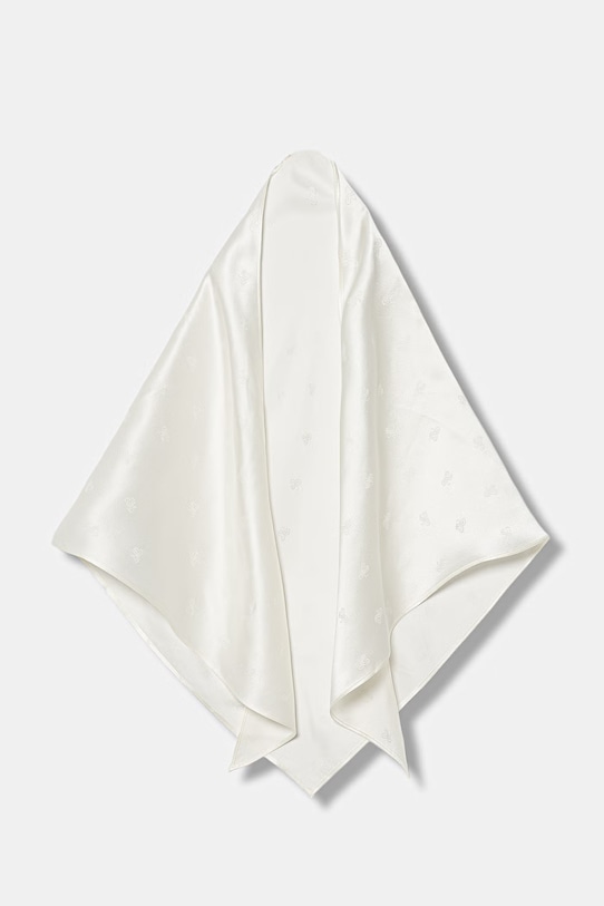 Luisa Spagnoli apaszka jedwabna Rametto tkanina beżowy 543149