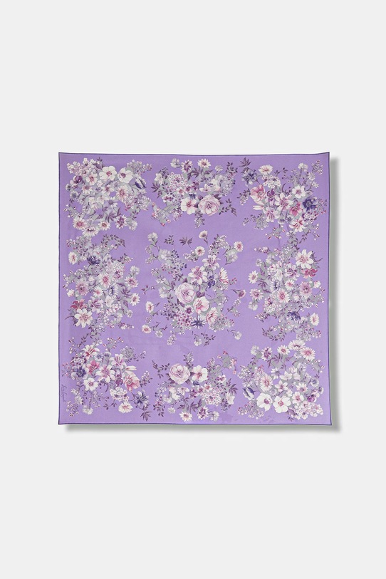 Luisa Spagnoli apaszka jedwabna Risoluto tkanina fioletowy 542866