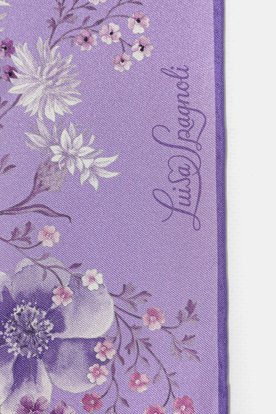 Luisa Spagnoli apaszka jedwabna Risoluto 542866 fioletowy SS26