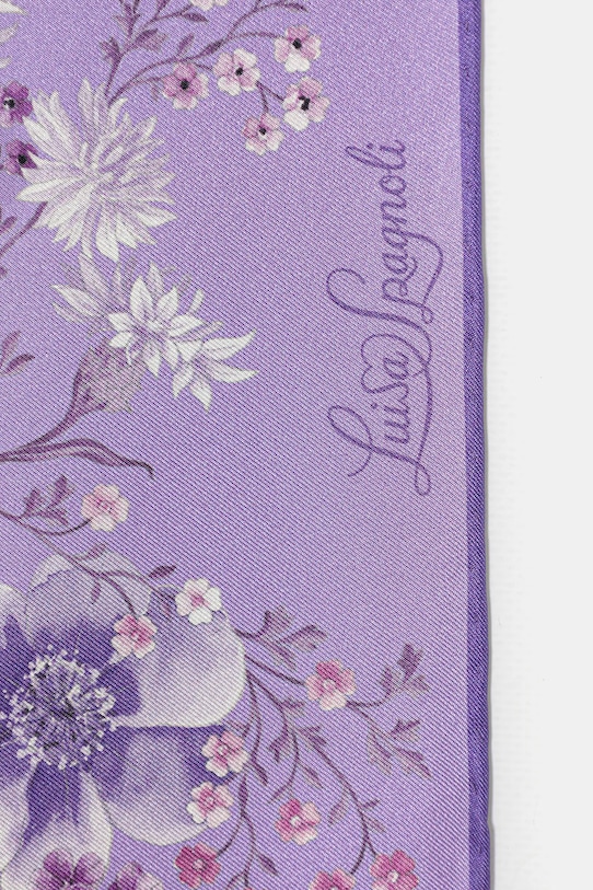 Luisa Spagnoli apaszka jedwabna Risoluto 542866 fioletowy SS26