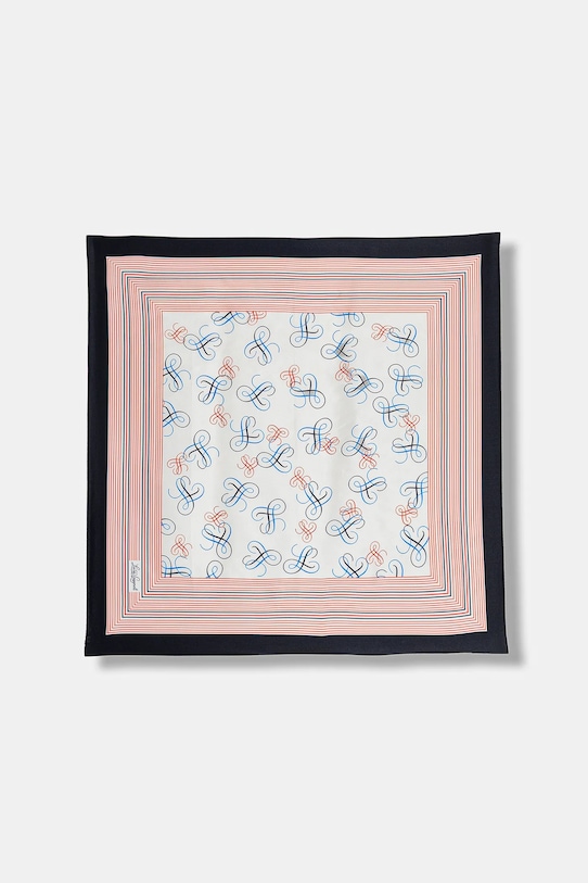 Luisa Spagnoli apaszka jedwabna Rullante tkanina biały 543096