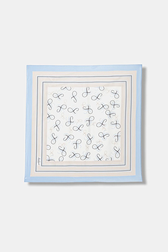 Luisa Spagnoli apaszka jedwabna Rullante tkanina niebieski 543096