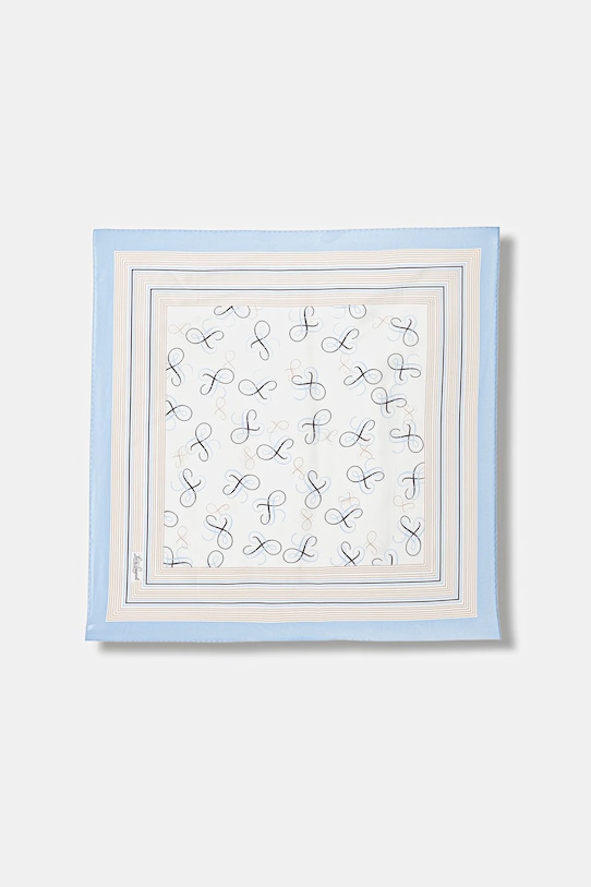 Luisa Spagnoli apaszka jedwabna Rullante tkanina niebieski 543096