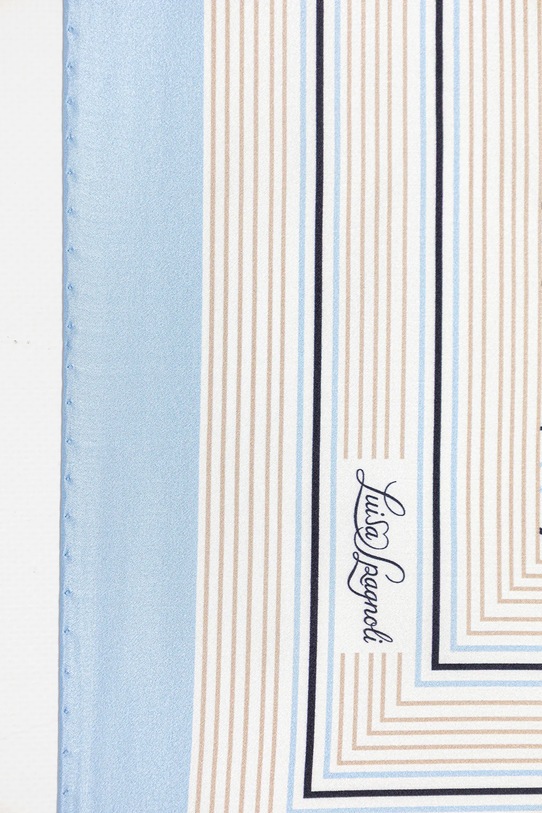 Luisa Spagnoli apaszka jedwabna Rullante 543096 niebieski SS26