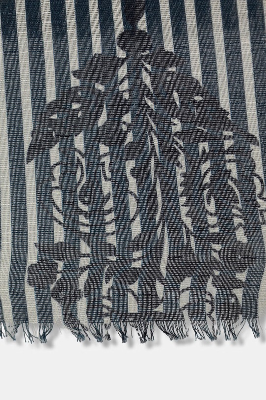 United Colors of Benetton dámsky šál s prímesou ľanu 6FL0VU007 tmavomodrá SS26