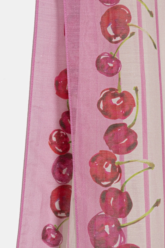 Moschino szal z dodatkiem jedwabiu M3386.03322 różowy SS26