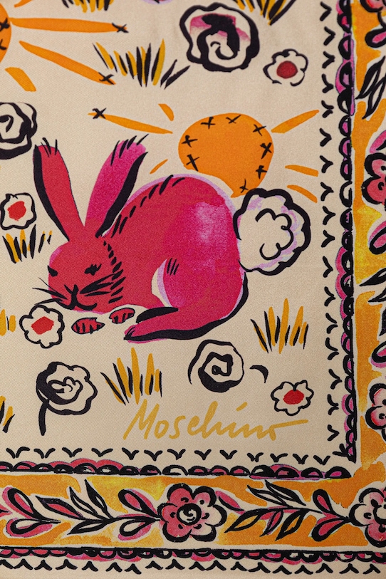 Akcesoria Moschino chusta jedwabna M3377.03549 beżowy