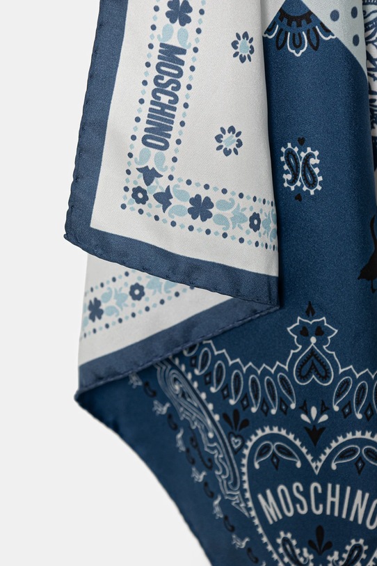 Moschino chusta jedwabna M3371.03627 niebieski SS26