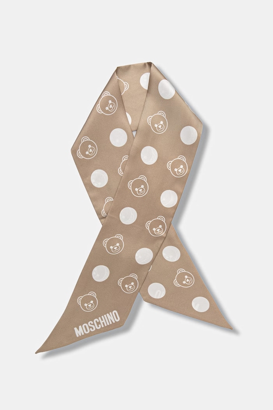 Φουλάρι Moschino λεπτό μοτίβο μπεζ M5891.E3242