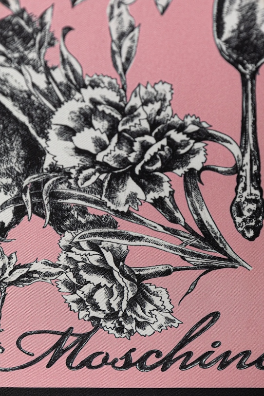 Akcesoria Moschino chusta jedwabna M3380.03549 różowy