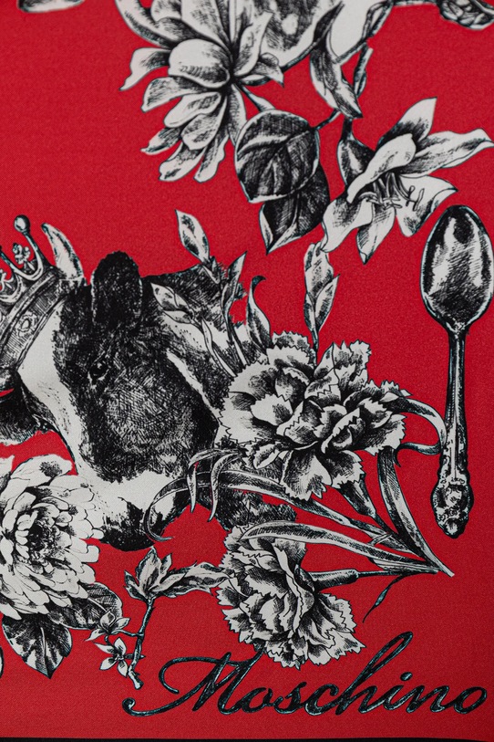 Akcesoria Moschino chusta jedwabna M3380.03549 czerwony