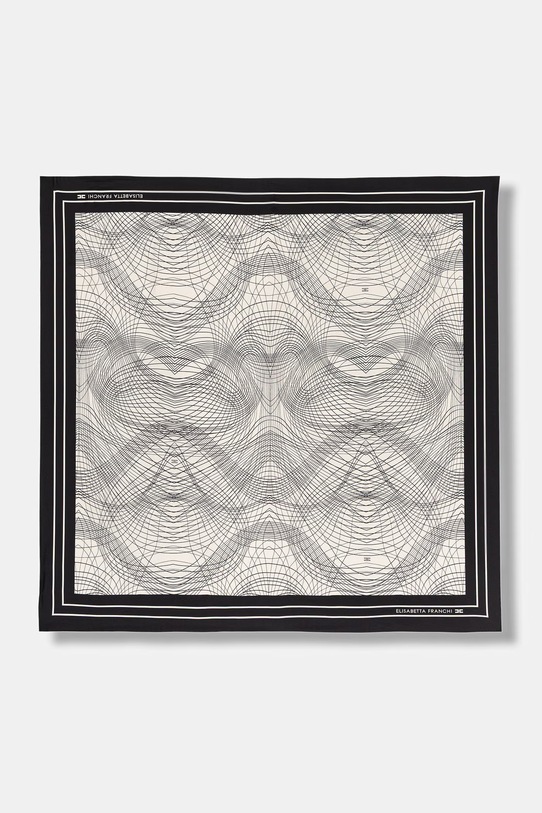 Elisabetta Franchi apaszka damska jedwabna czarny FO17F62E2