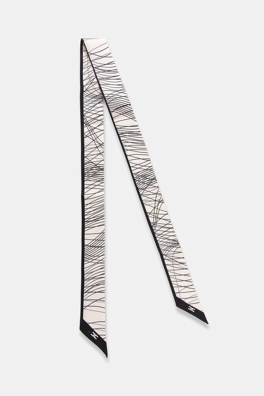 Elisabetta Franchi apaszka damska jedwabna beżowy FO18F62E2