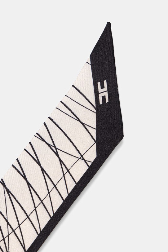 Elisabetta Franchi apaszka damska jedwabna FO18F62E2 beżowy SS26