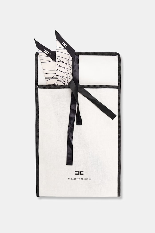 Akcesoria Elisabetta Franchi apaszka damska jedwabna FO18F62E2 beżowy