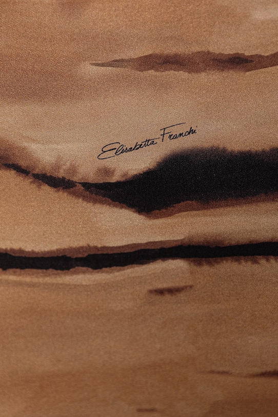 Elisabetta Franchi chusta damska jedwabna FO26L62E2 brązowy SS26