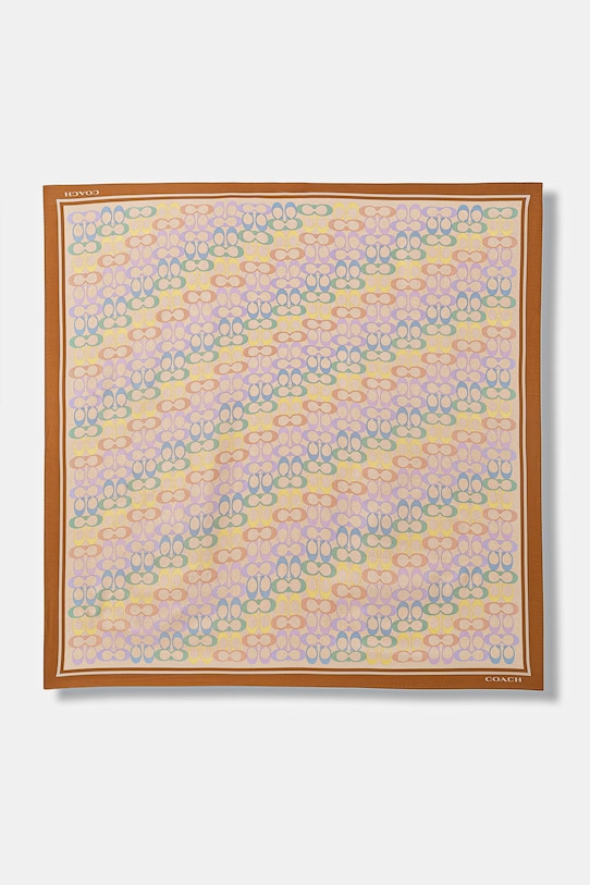 Μεταξωτό φουλάρι Coach ύφασμα πολύχρωμο cdl33