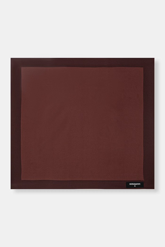 Patrizia Pepe apaszka jedwabna tkanina brązowy 8F0115.A4X1