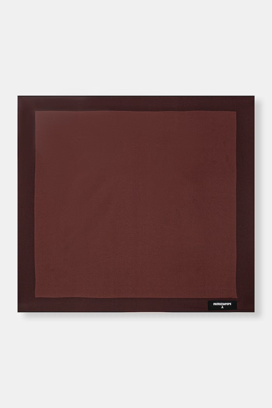 Patrizia Pepe apaszka jedwabna tkanina brązowy 8F0115.A4X1