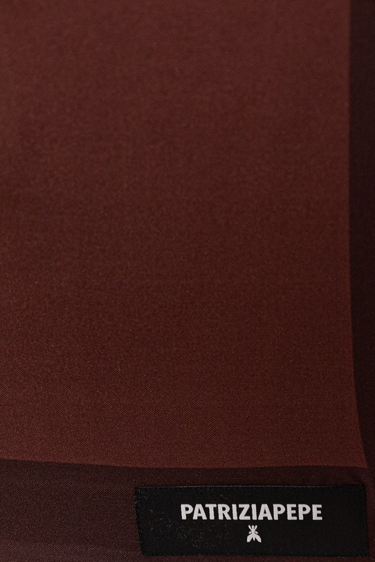 Patrizia Pepe apaszka jedwabna 8F0115.A4X1 brązowy SS26