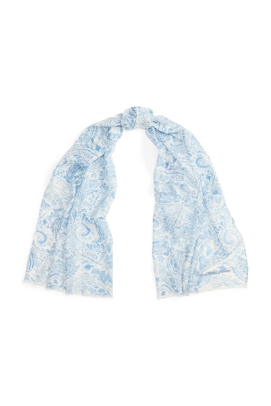 Lauren Ralph Lauren szalik damski bawełniany niebieski 454P14382
