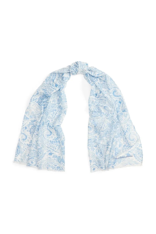 Lauren Ralph Lauren szalik damski bawełniany niebieski 454P14382